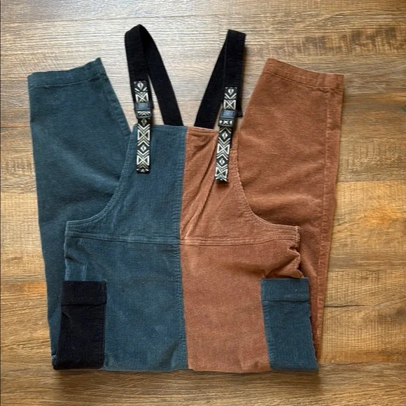 Kavu Two-Tone Jumpsuit - Brown and Green - Picture 1 of 3